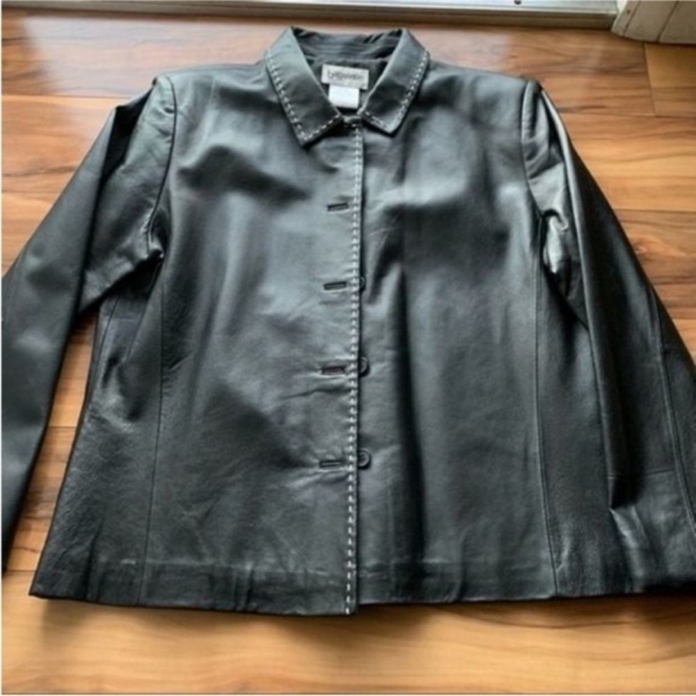 Bagatelle vintage black leather jacket L